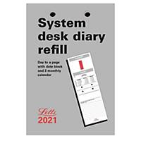 Letts System Desk Calendar 130 X 90mm Refill - Page A Day