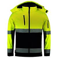 Tricorp TSE3001 hi-vis softshell jacket, yellow/dark blue, size L, per piece