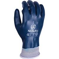 Ultimate NCN Fully Coated Nitrile Handling Gloves - Blue & White, Size 8 (Pair)