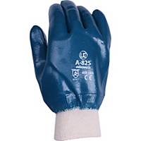 Ultimate A827 Nitrile Coated Safetycuff Handling Gloves - Blue, Size 8 (Pair)