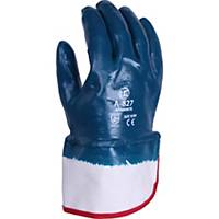 Ultimate A827 Nitrile Coated Safetycuff Handling Gloves Blue Size 10 (Pair)