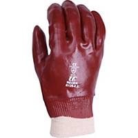 Ultimate R125 PVC Knitwrist Gloves Red Size 8.5 (Pair)