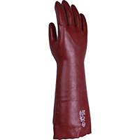 Ultimate R245 PVC Chemical Resistant Gauntlet 18   Red Size 9.5 (Pair)