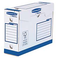 Arkivæske Bankers Box, manuel, intensiv brug, 10 cm, blå, pakke a 20 stk.
