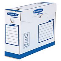 Boîte d archives Bankers Box A4+ - manuel - dos 10 cm - blanc/bleu - par 20