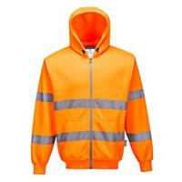 Portwest B305 hi-viz sweater met kap, fluo oranje, maat L, per stuk
