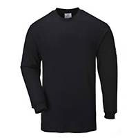 Portwest FR11 T-shirt met lange mouwen, zwart, maat M, per stuk