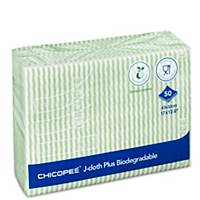 Chicopee J-Cloth 3000 Green - Pack of 50