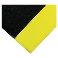 Tapis de sol antifatigue Coba Orthomat Safety - 0.9 x 18.3 m - noir/jaune