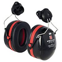 Mušlové chrániče sluchu na prilbu 3M™ Peltor™ Optime™ III, 34 dB, černo-červené