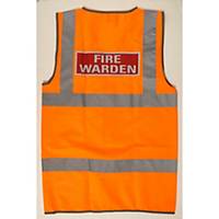 Leo High Visibility Waistcoat Fire Warden Logo Orange Small