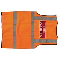 Leo High Visibility Waistcoat Fire Warden Logo Orange Large