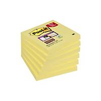 Post-it® Super Sticky Notes 654-P6, kanariegeel, 76 x 76 mm, per 6