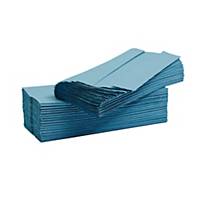 Blue C-Fold Hand Towels 1 Ply - Pack of 2880