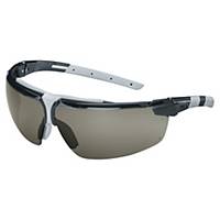Sikkerhedsbriller Uvex i-3, grå linser, sort/lysgrå