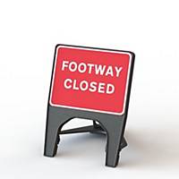 Q SIGNFOOTWAY CLOSED 600 X 450 RECT