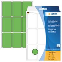 Herma Universal-Etiketten 2475, 34 x 53mm (LxB), grün, 288 Stück