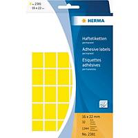 Herma Universal-Etiketten 2381, 16 x 22mm (LxB), gelb, 1344 Stück