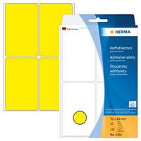 Herma Universal-Etiketten 2491, 52 x 82mm (LxB), gelb, 128 Stück