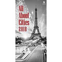 All About Cities - mesačné medzinárodné kalendárium, 14 listov, 31,5 x 63 cm