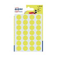 Avery Dot Label Yellow  15mm - Pack of 168