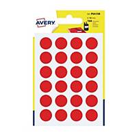 Avery Dot Labels 15mm Red Pack of 168
