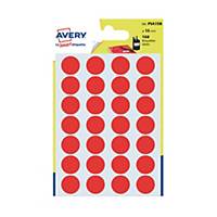 Avery Dot Label Red  15mm - Pack of 168
