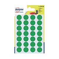 Avery Dot Label Green  15mm - Pack of 168