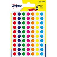Etichette Avery Purpose PSA08MX, 8 mm, tonde, assortite, 420 pzi