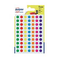 Avery Dot Label 8mm Assorted Colour - Pack of 420