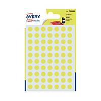 Avery Dot Label Yellow  8mm - Pack of 490