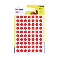 Avery Dot Label Red  8mm - Pack of 490