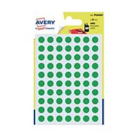 Avery Dot Label Green  8mm - Pack of 490
