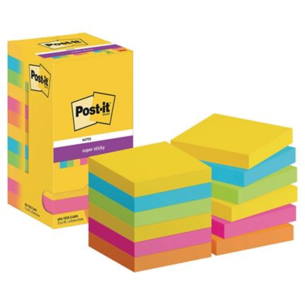Post-it Super Sticky Notes, Carnival, 47 x 47 mm 