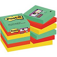 Karteczki Post-it® Super Sticky, Marrakesz, 48x48mm, 12x90 sztuk