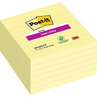 Post-It Super Sticky Notes Lined 101x101mm Yellow - Pack Of 6