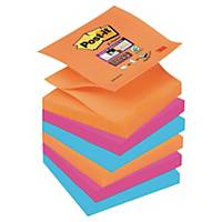 Post-it® Super Sticky Z-Notes BANGKOK-farver, 6 blokke, 76 mm x 76 mm