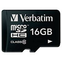Scheda di memoira micro SDHC Verbatim classe 10 16 GB