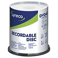 Lyreco DVD+R 4,7GB, Schreibgeschwindigkeit: 16x, Spindel, 100 Stück