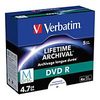 PK5 VERBATIM M-DISC DVD R 4,7GB JEWEL