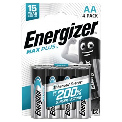 ENERGIZER ALKALINE MAX PLUS AA BATTERY - PACK OF 4