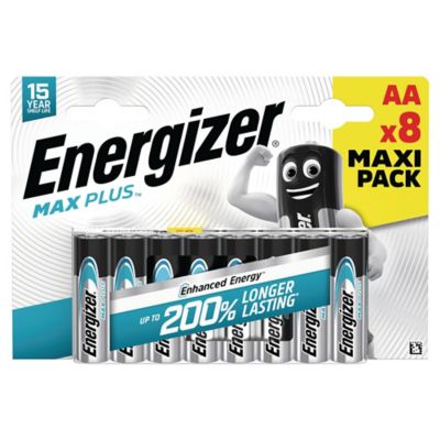 ENERGIZER ALKALINE MAX PLUS AA BATTERY - PACK OF 8