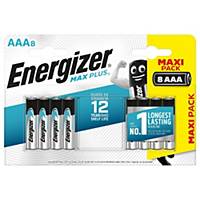 Energizer E301322500 Max Plus alkaline AAA batterij, 1.5V, per 8 stuks