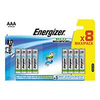 Pacote de 8 pilhas alcalinas Energizer Max Plus AAA/LR3
