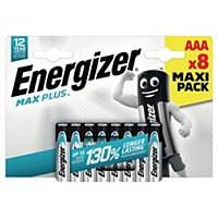 Batérie Energizer Max Plus, AAA/LR03, alkalické, 8 kusov v balení