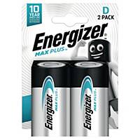 Energizer Max Plus Batterien, D/LR20, Alkaline, Packung mit 2 Stück