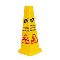 Yellow 90cm Polypropylene Wet Floor Warning Cone