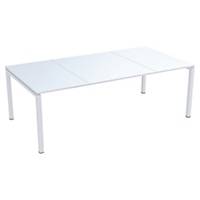 Mesa de melamina PAPERFLOW Easy Desk color blanco dimensiones 2200x1140x750mm