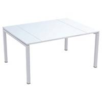 Table rectangulaire Paperflow Easydesk - pieds tubes - L 150 cm - blanche