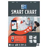 Blocco per lavagna a fogli mobili Oxford Smart Chart, a quadretti, 20 fogli